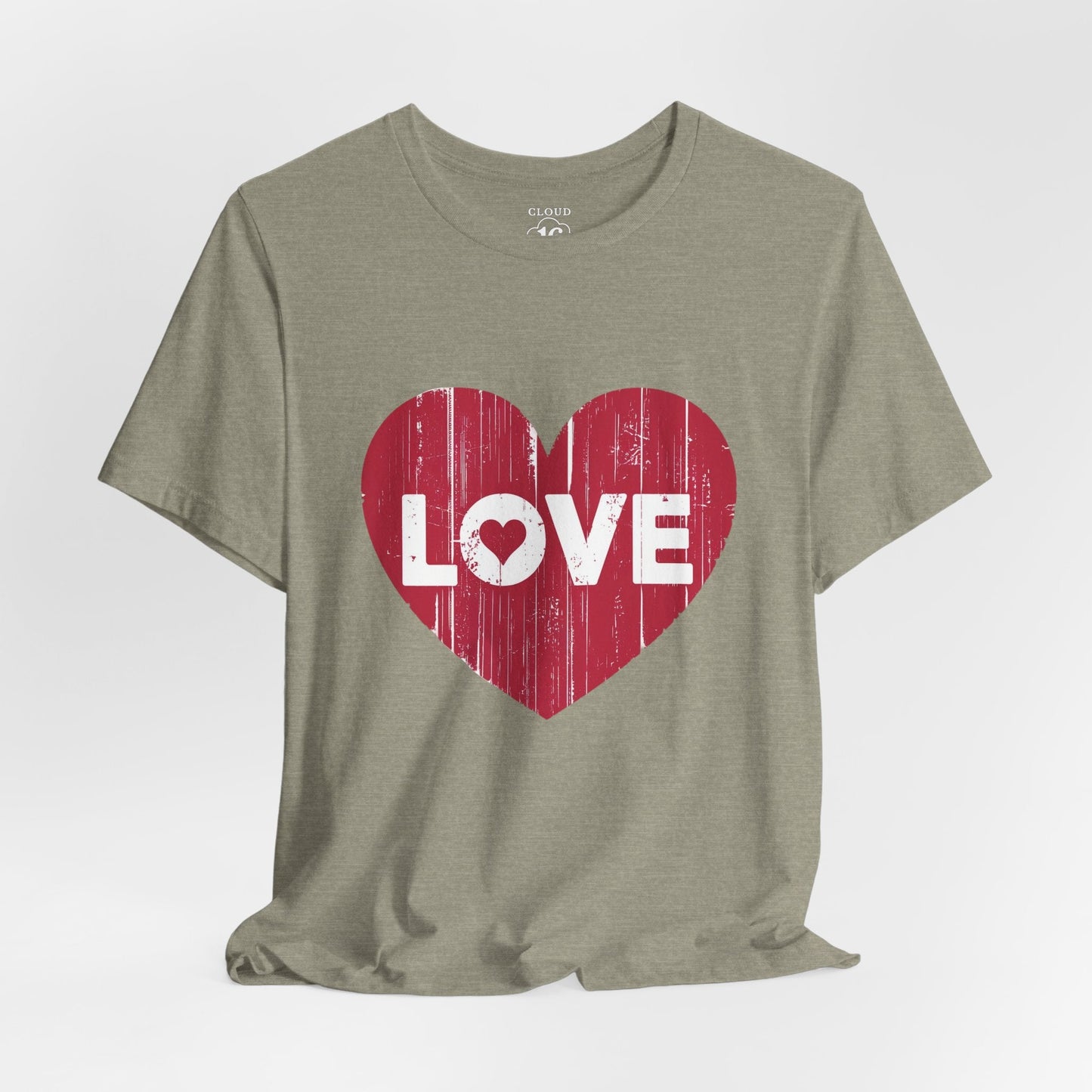 Love T-Shirt - Vintage Distressed Heart Graphic Tee