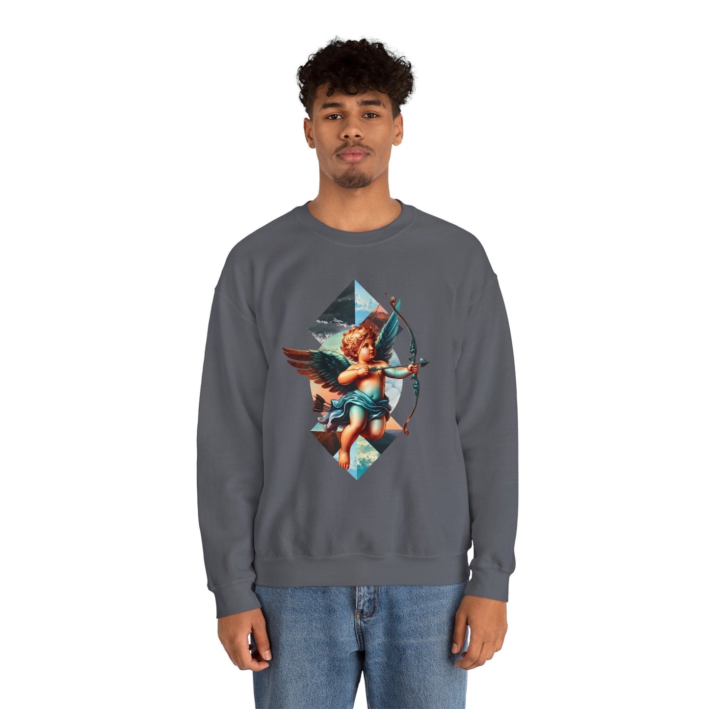 Cupid's Bow Blue + Arrow - Love, Infiniti Unisex Crewneck Sweater