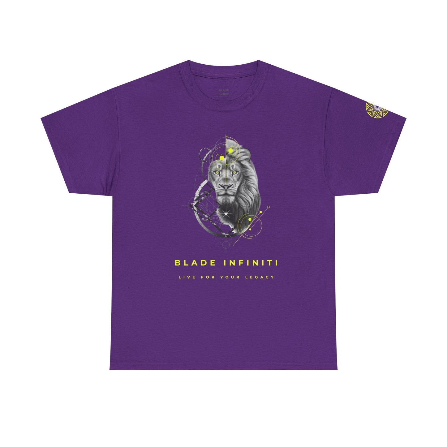 Geometric King Lion Neon Green TX T-Shirt