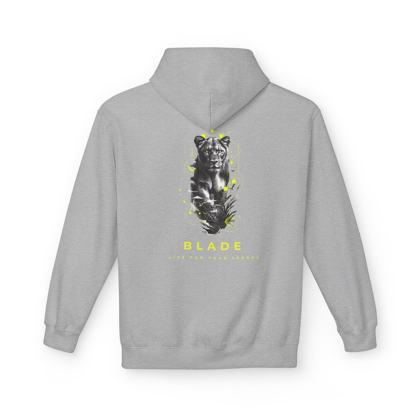 Geometric Reign Neon Green TX Panther Hoodie
