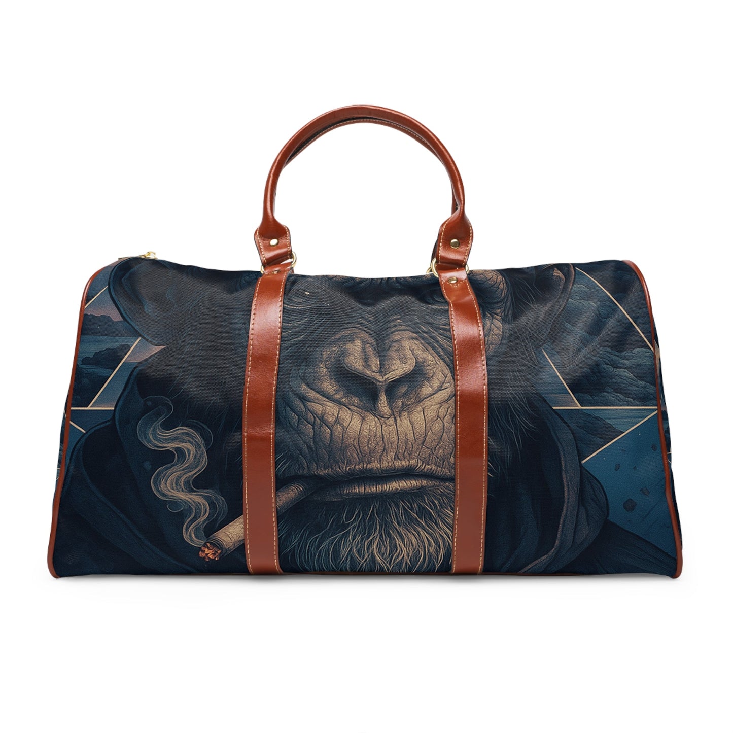 Galactic Weed Monkey Waterproof Travel Bag