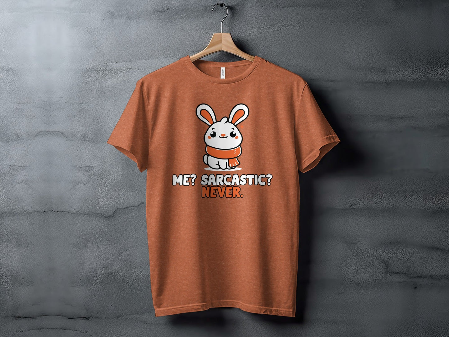 Sarcastic Bunny With Scarf Rabbit Cute Animal T-Shirt