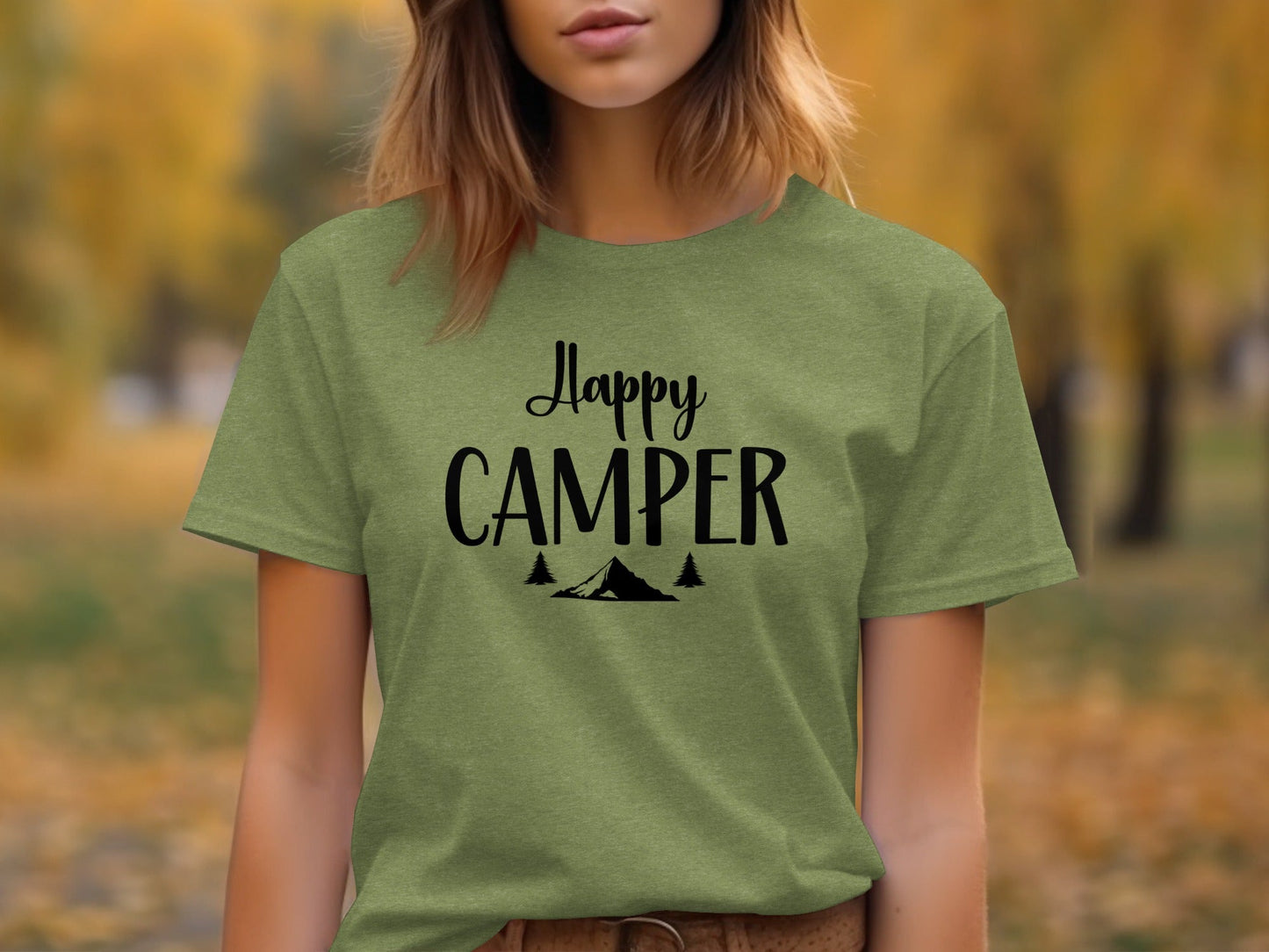Happy Camper Nature Adventure Camping Outdoors T-Shirt