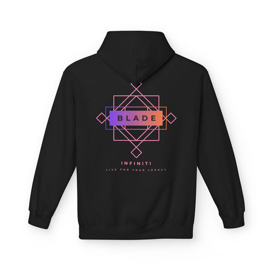 Geometric Infiniti Purple/Pink/Orange Ombre Hoodie