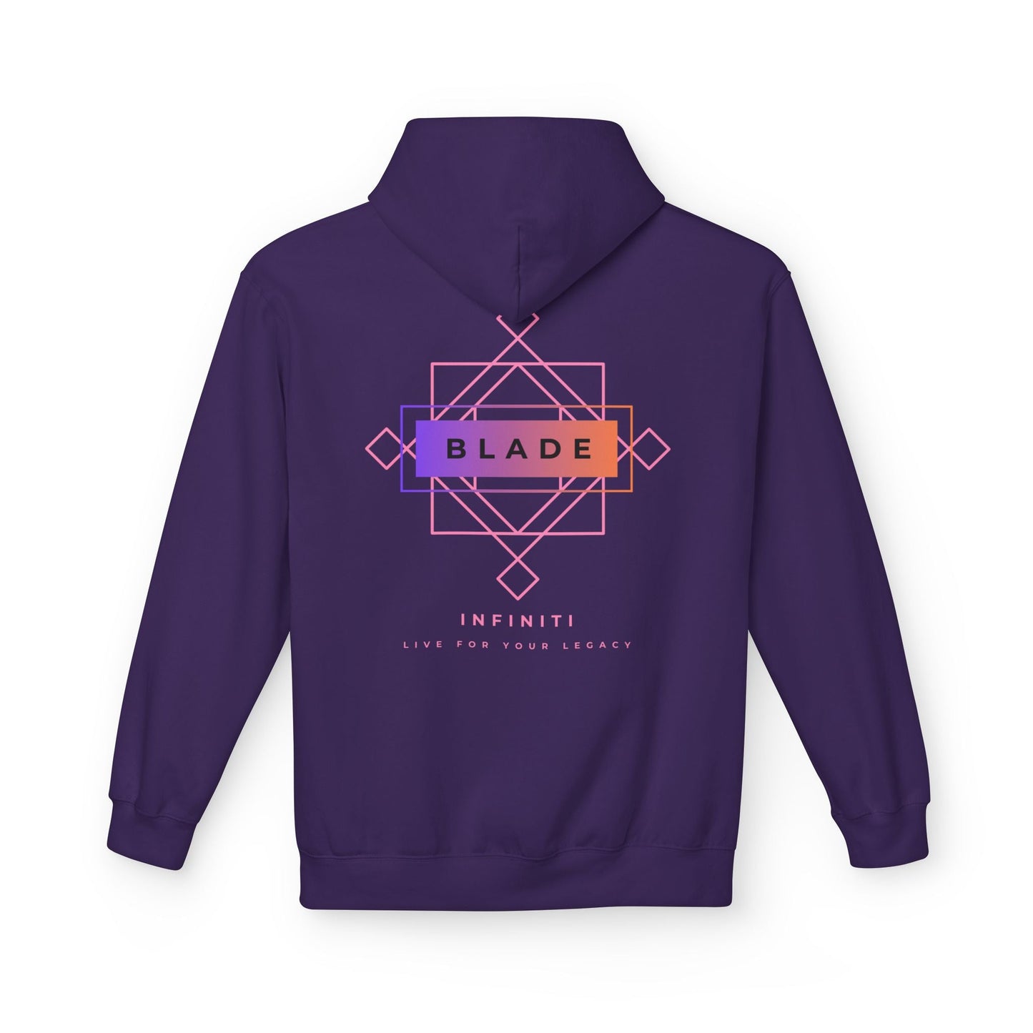 Geometric Infiniti Purple/Pink/Orange Ombre Hoodie