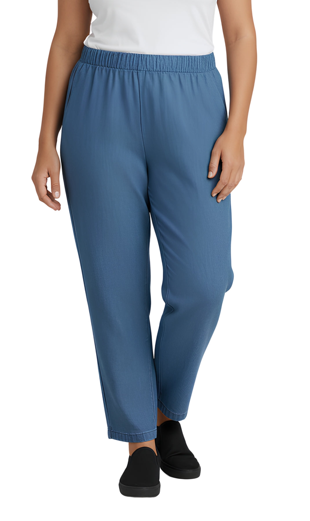 Women's Lightweight Pull-On Denim Jeans with Elastic Waist