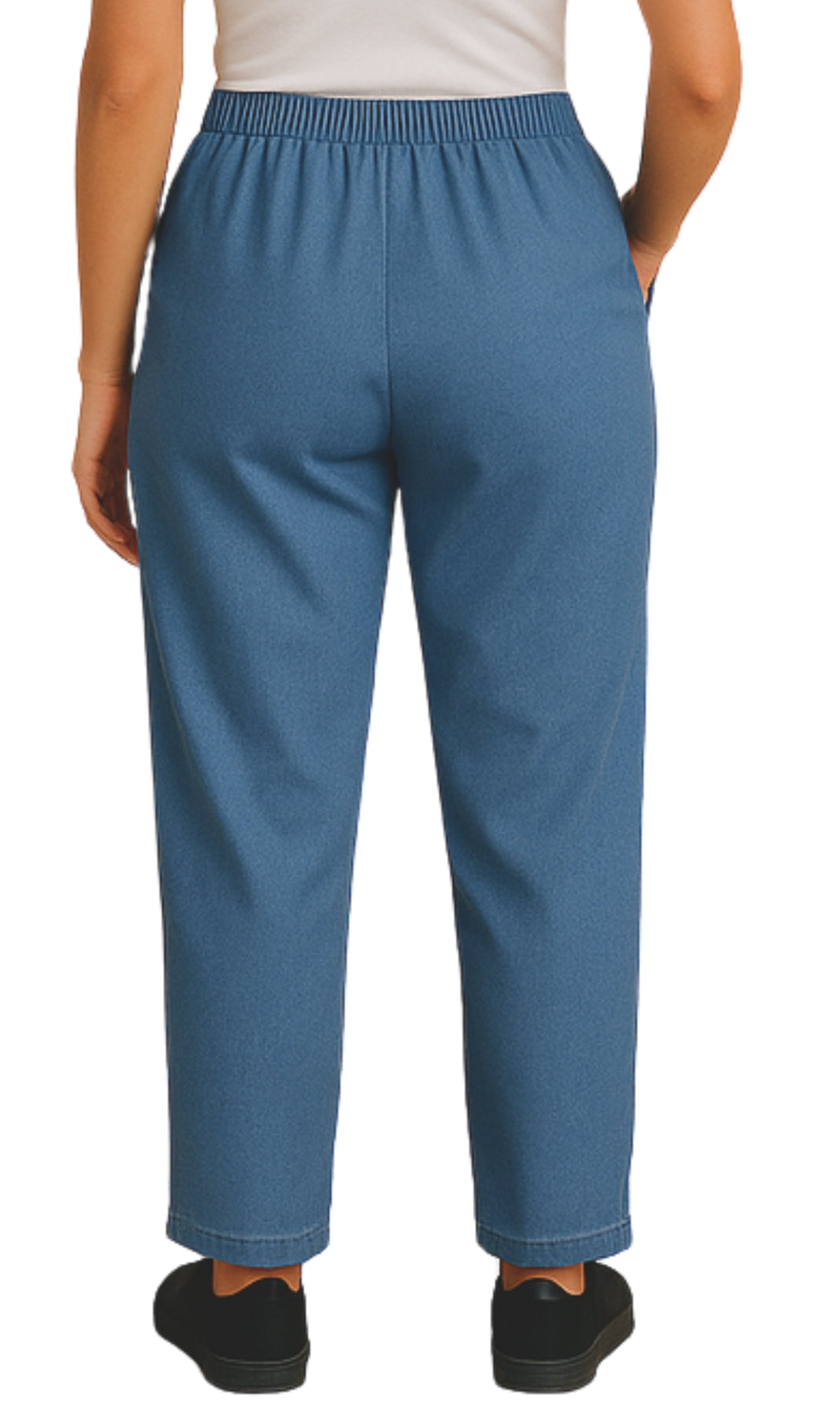 Women's Lightweight Pull-On Denim Jeans with Elastic Waist