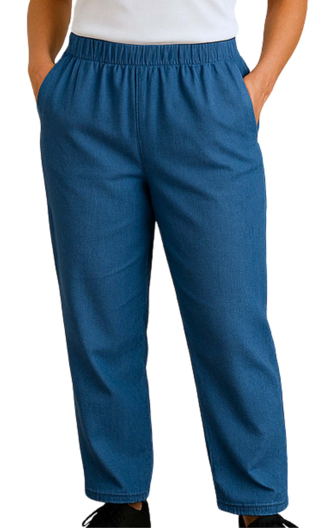 Women's Lightweight Pull-On Denim Jeans with Elastic Waist