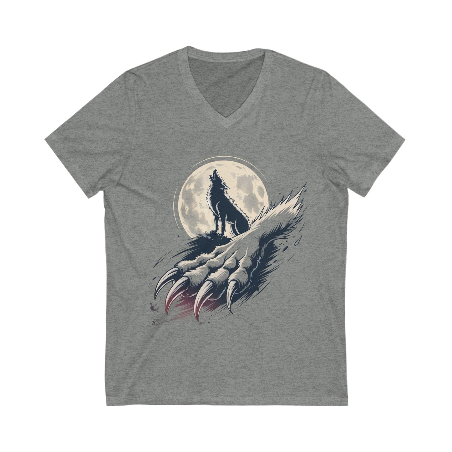 Moon Claw Howl Sleeve V-Neck Tee