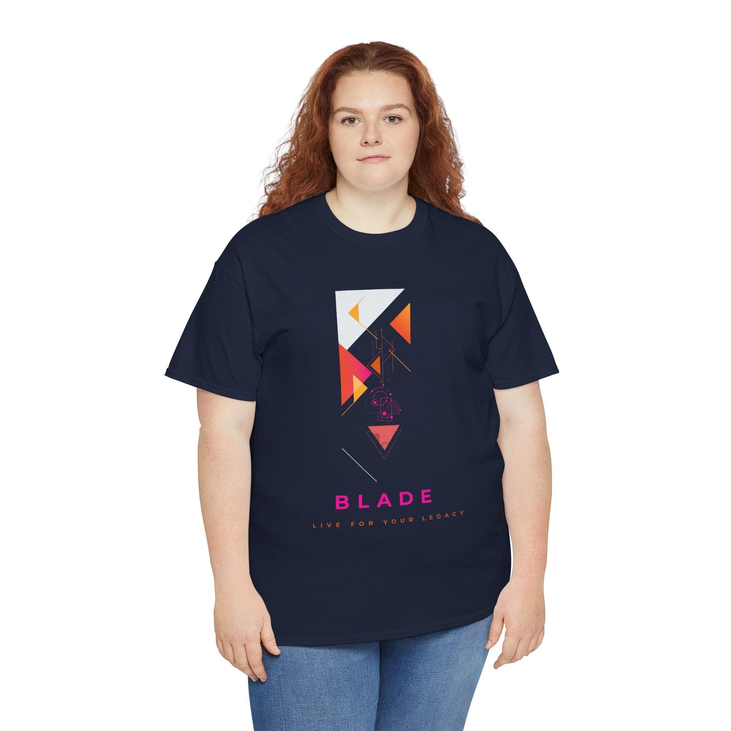 Geometric Odyssey  Pink/Orange T-Shirt