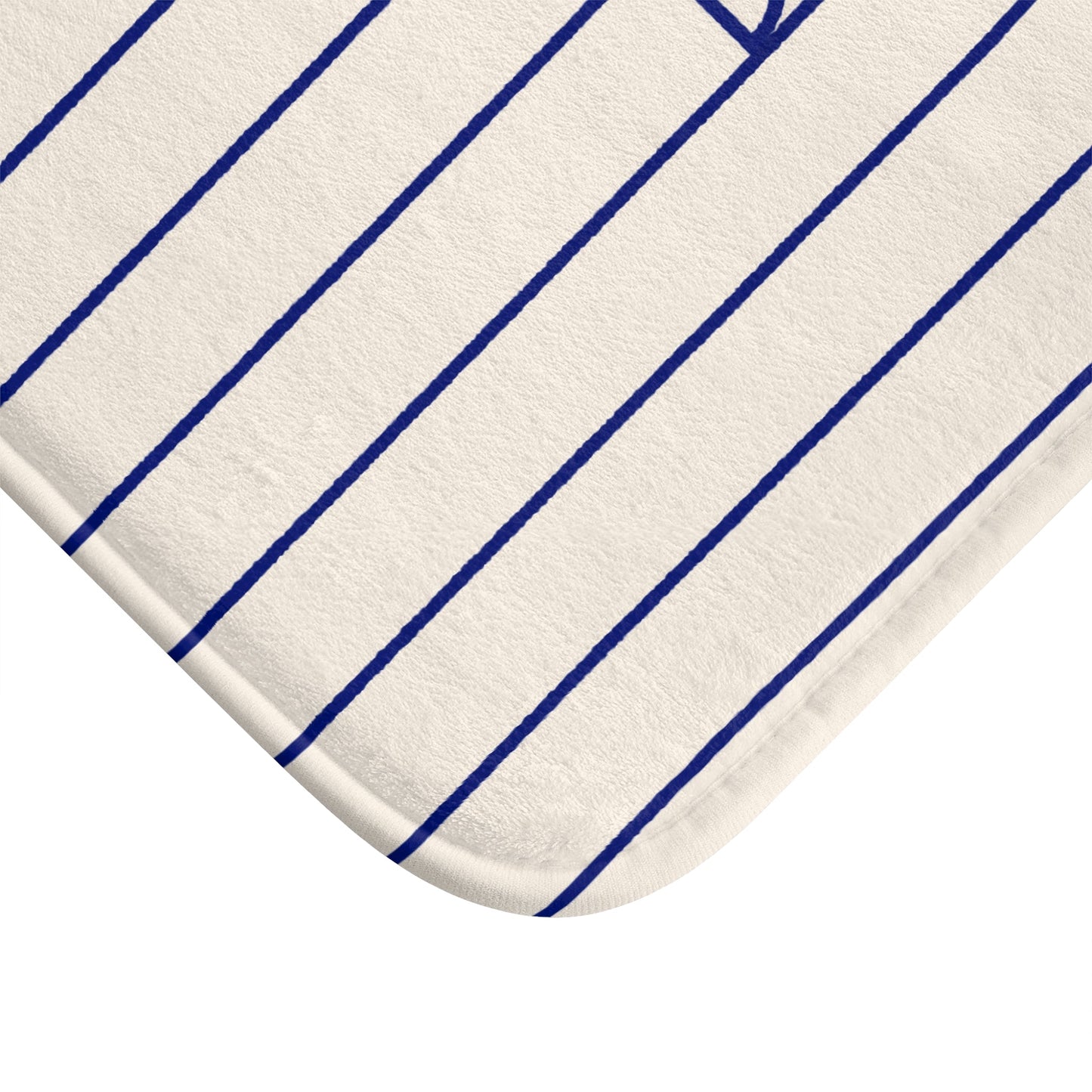 Rubber Duck Bath Mat – Cute 'Le Bain' Striped Bathroom Rug for Kids & Nursery