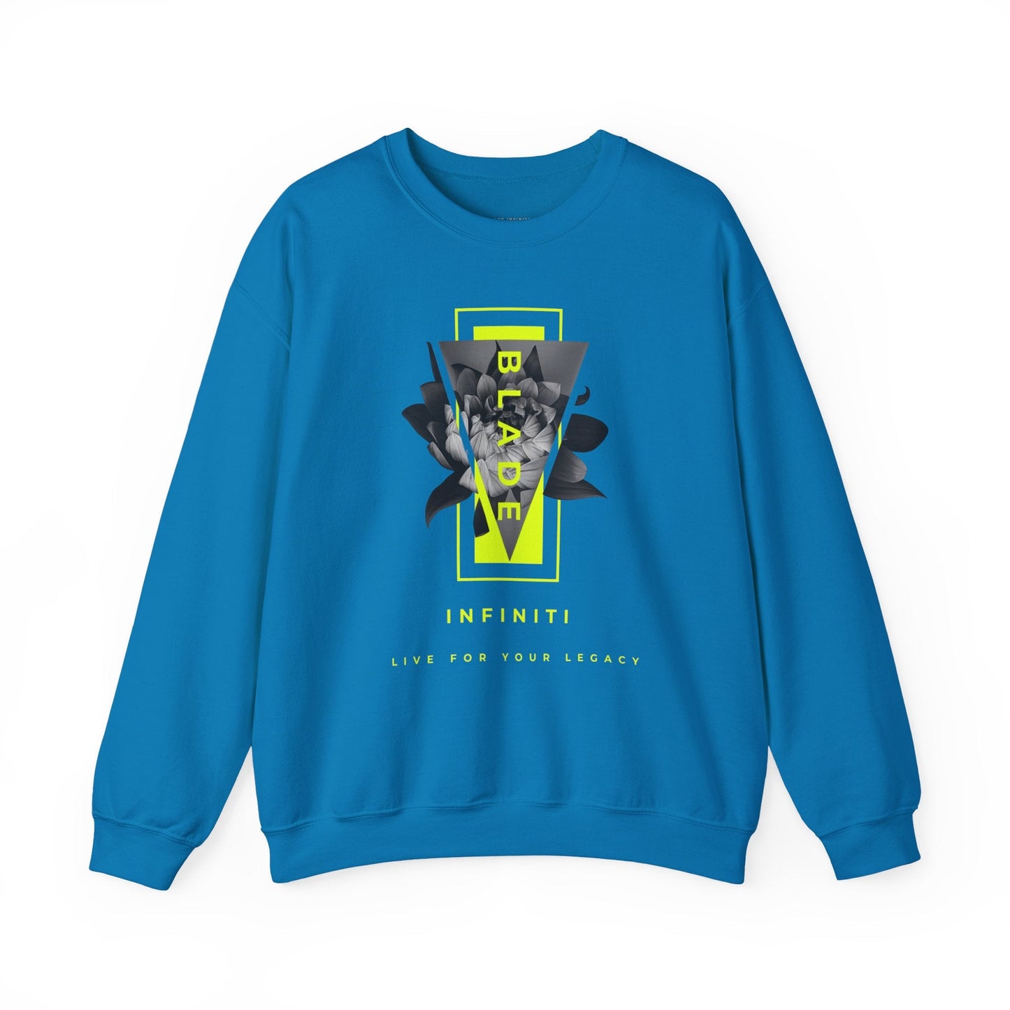 Flora Essence Neon Green Floral Unisex Crewneck Sweater