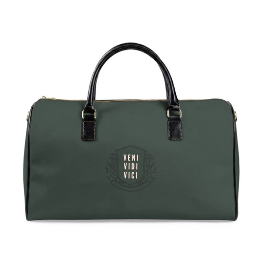 Veni Vidi Vici Leather Travel Bag, DARK GREEN – Classic Men's Weekender Duffel
