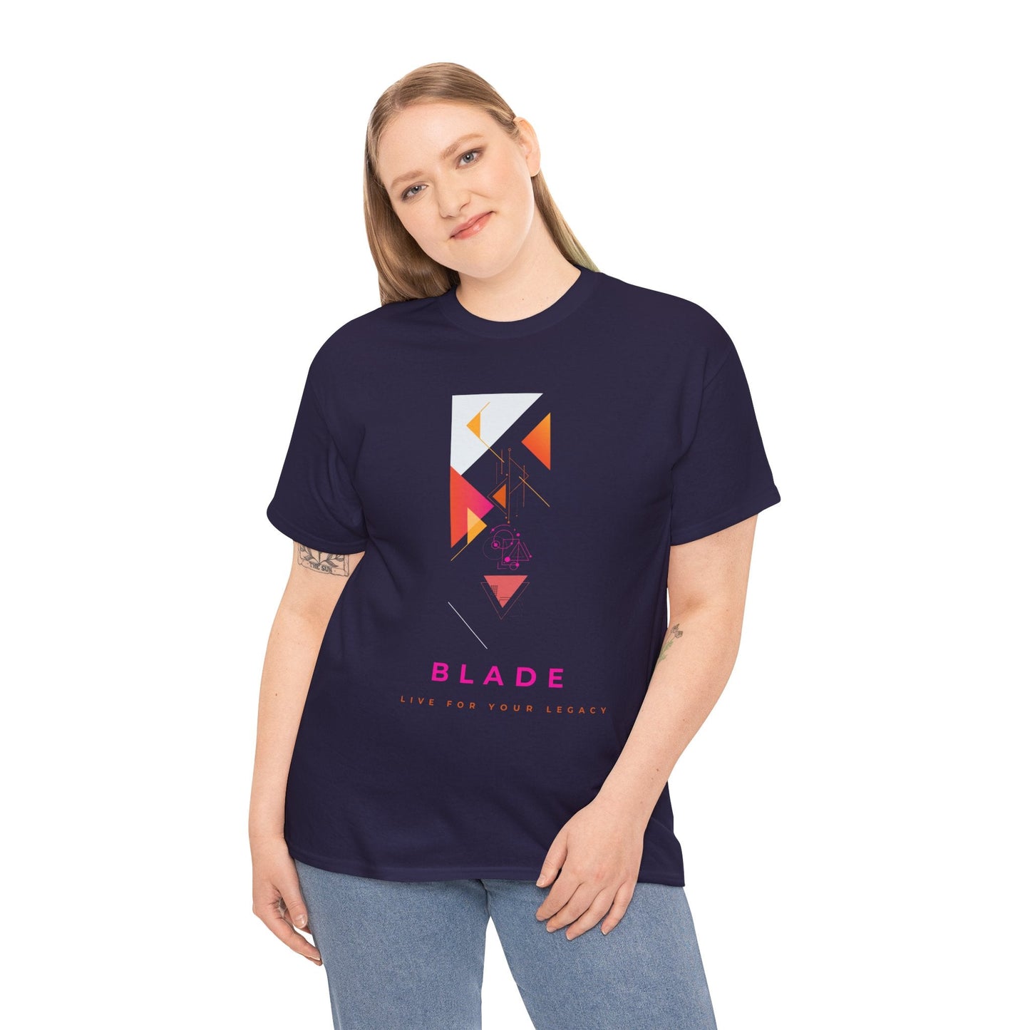 Geometric Odyssey  Pink/Orange T-Shirt