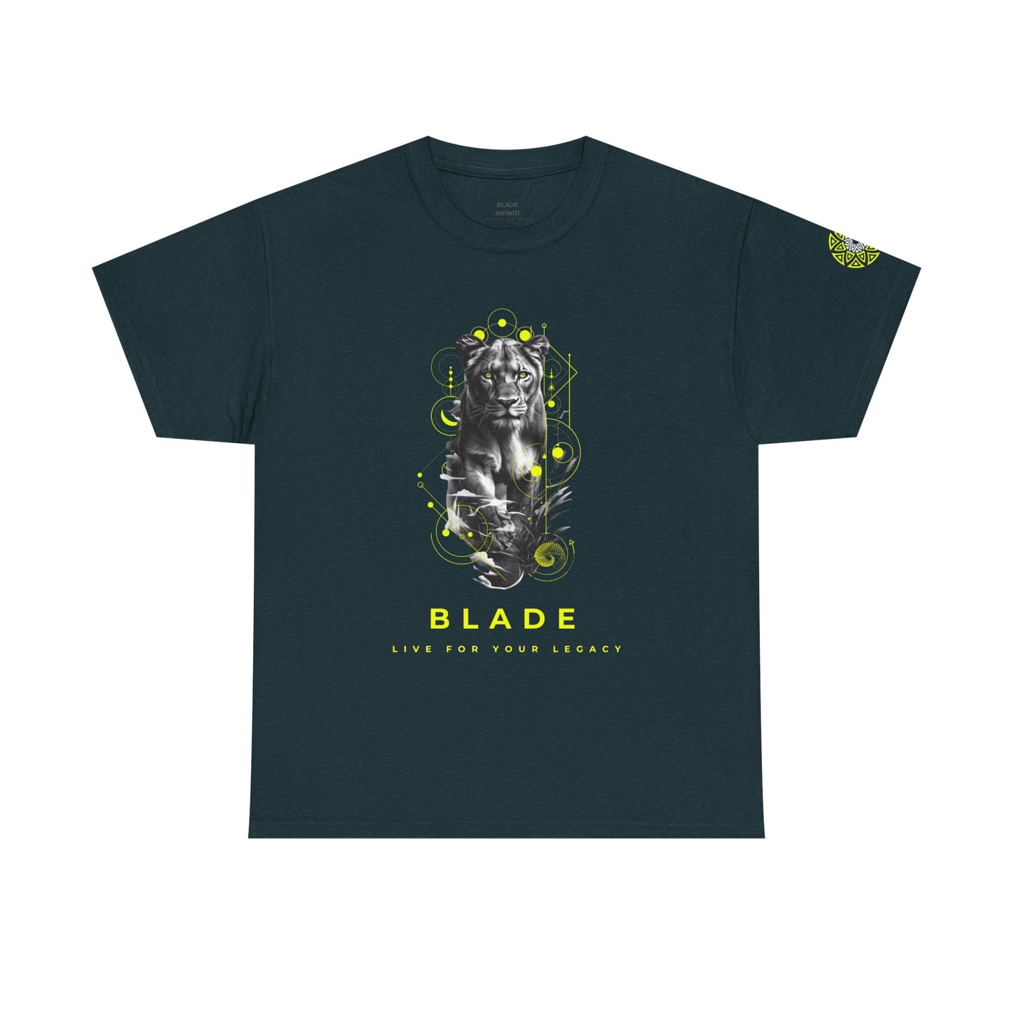 Geometric Reign Neon Green TX Panther T-Shirt