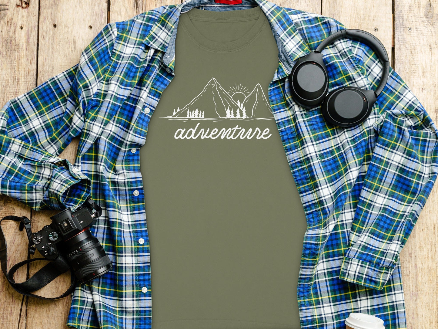 Adventure Awaits Mountains and Sunshine Graphic Long Sleeve T-Shirt