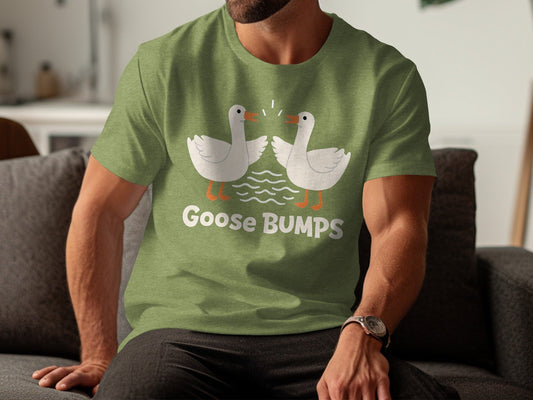 Goose BUMPS Funny Animal Cartoon Design Graphic T-Shirt