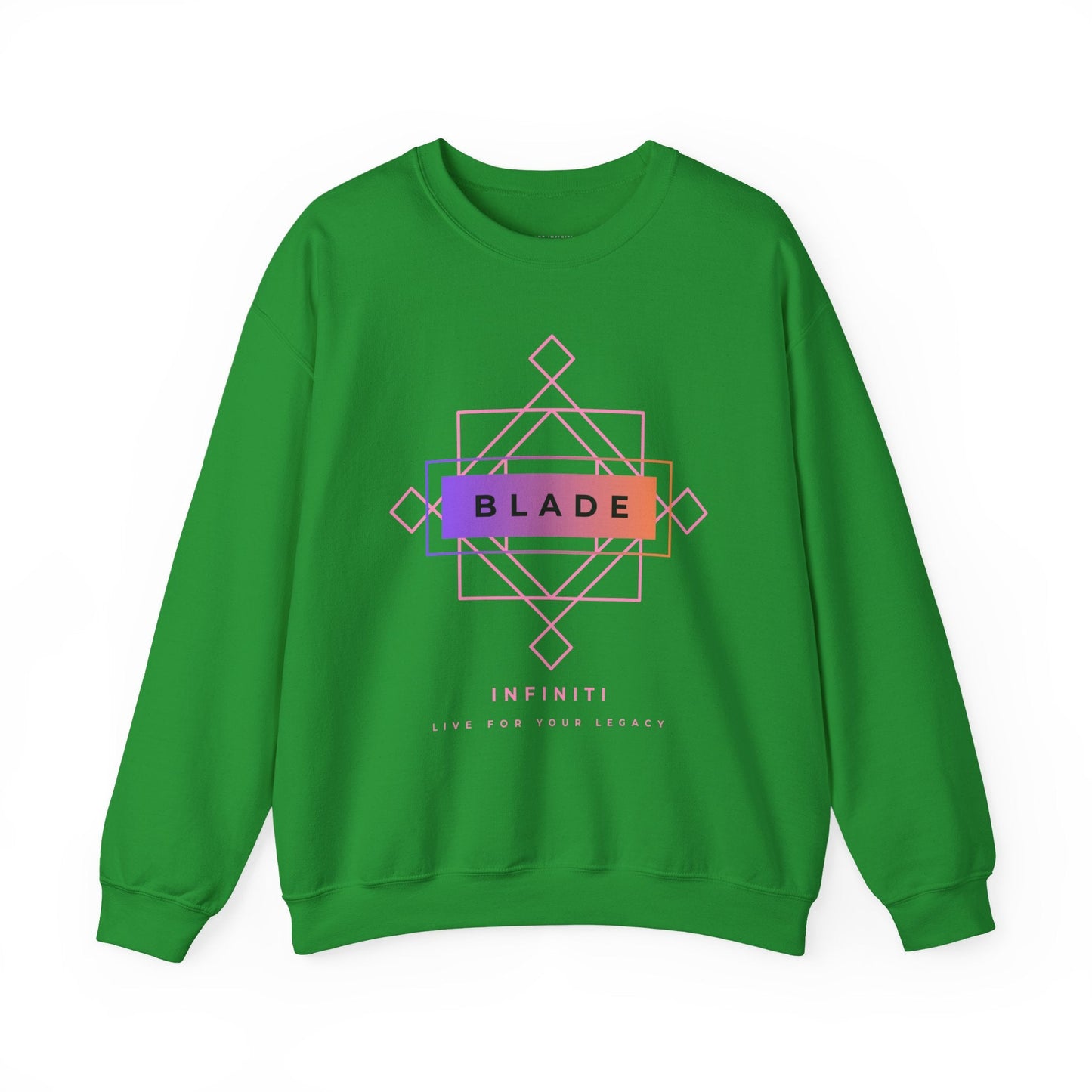 Geometric Infiniti Pink/Purple Ombre Unisex Crewneck Sweater