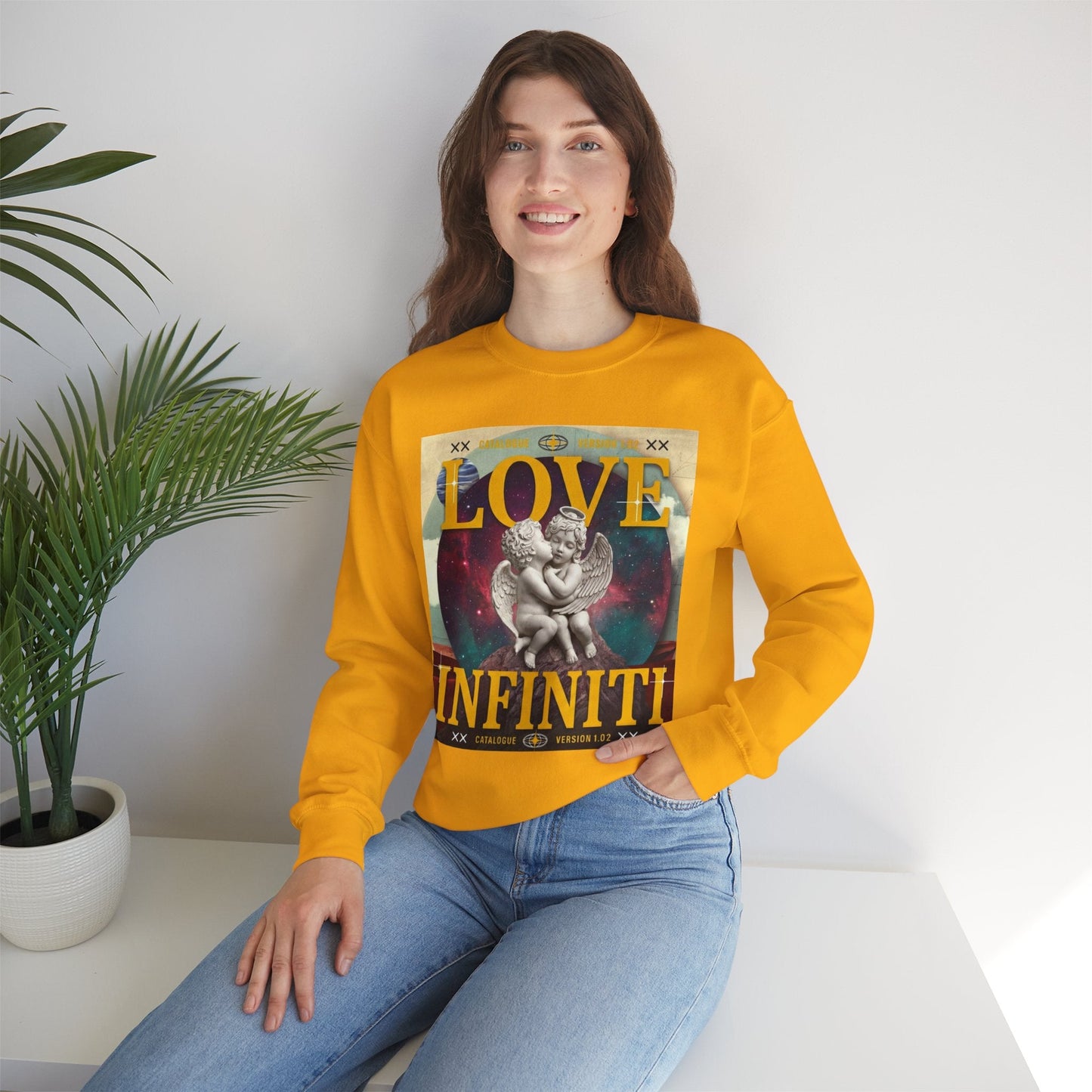 Celestial Love, Infiniti Unisex Crewneck Sweater