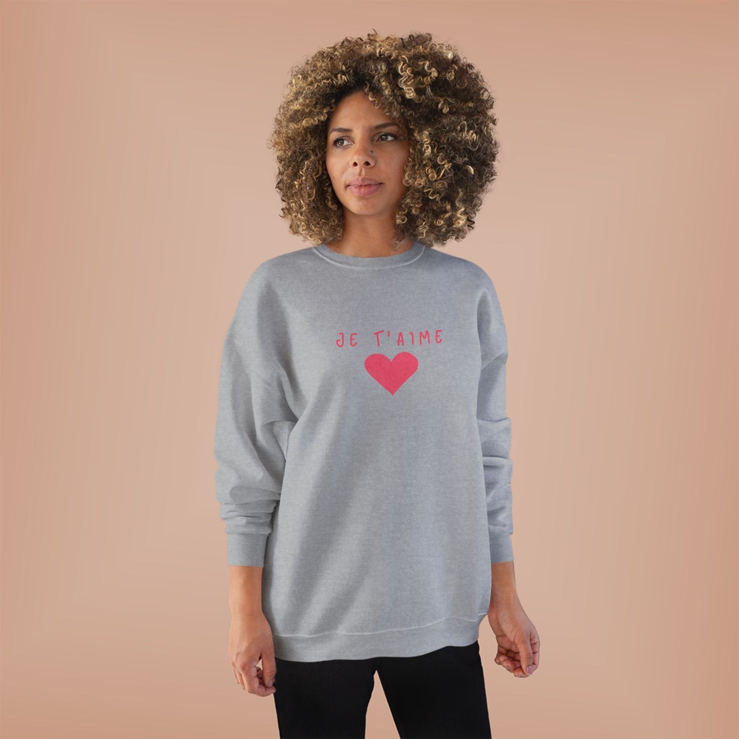 Cute Graphic Sweatshirt,  'Je T'aime'