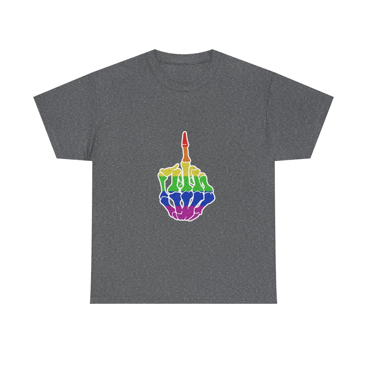 Rainbow Rebellion Skeleton Hand Unisex Cotton Top