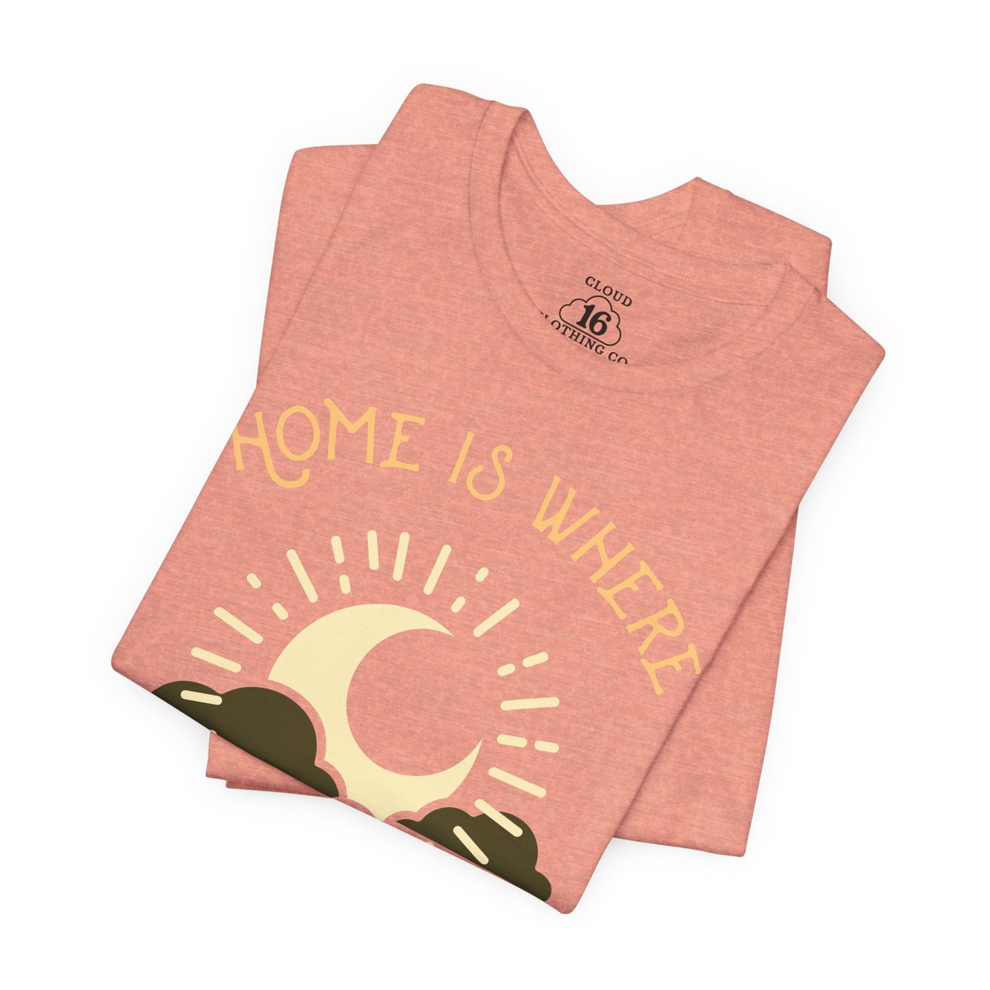 Home is Where the Moon Is - Unisex Astronomy T-Shirt - Moon Phase Tee