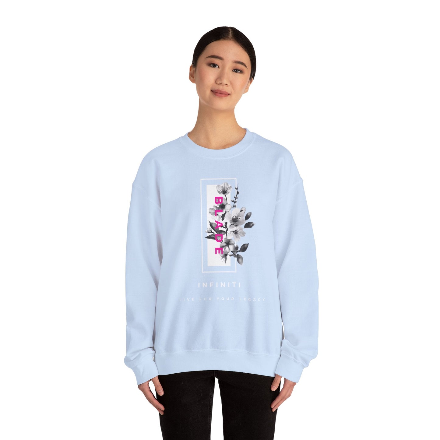 Bloom Bae Deep Pink Floral Unisex Crewneck Sweater