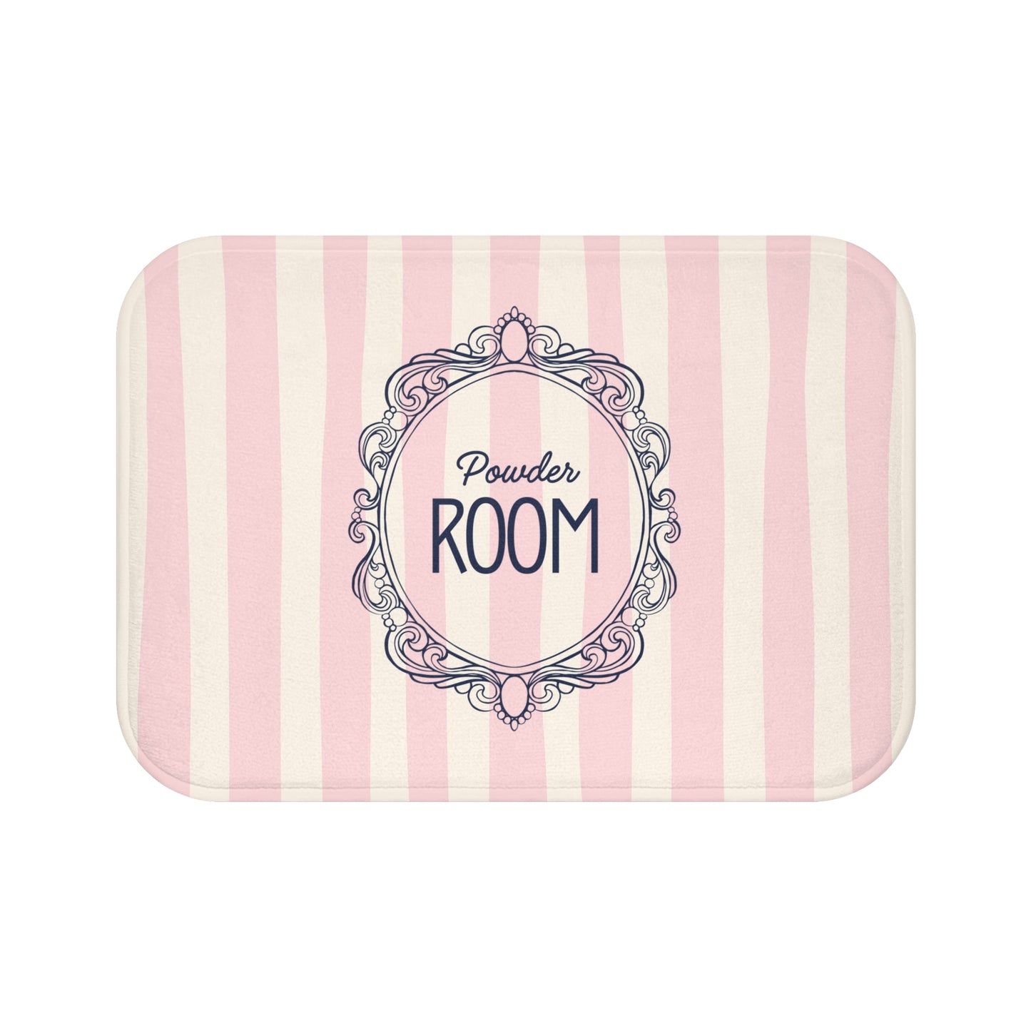 Powder Room Pink Striped Bath Mat | Girly Decor