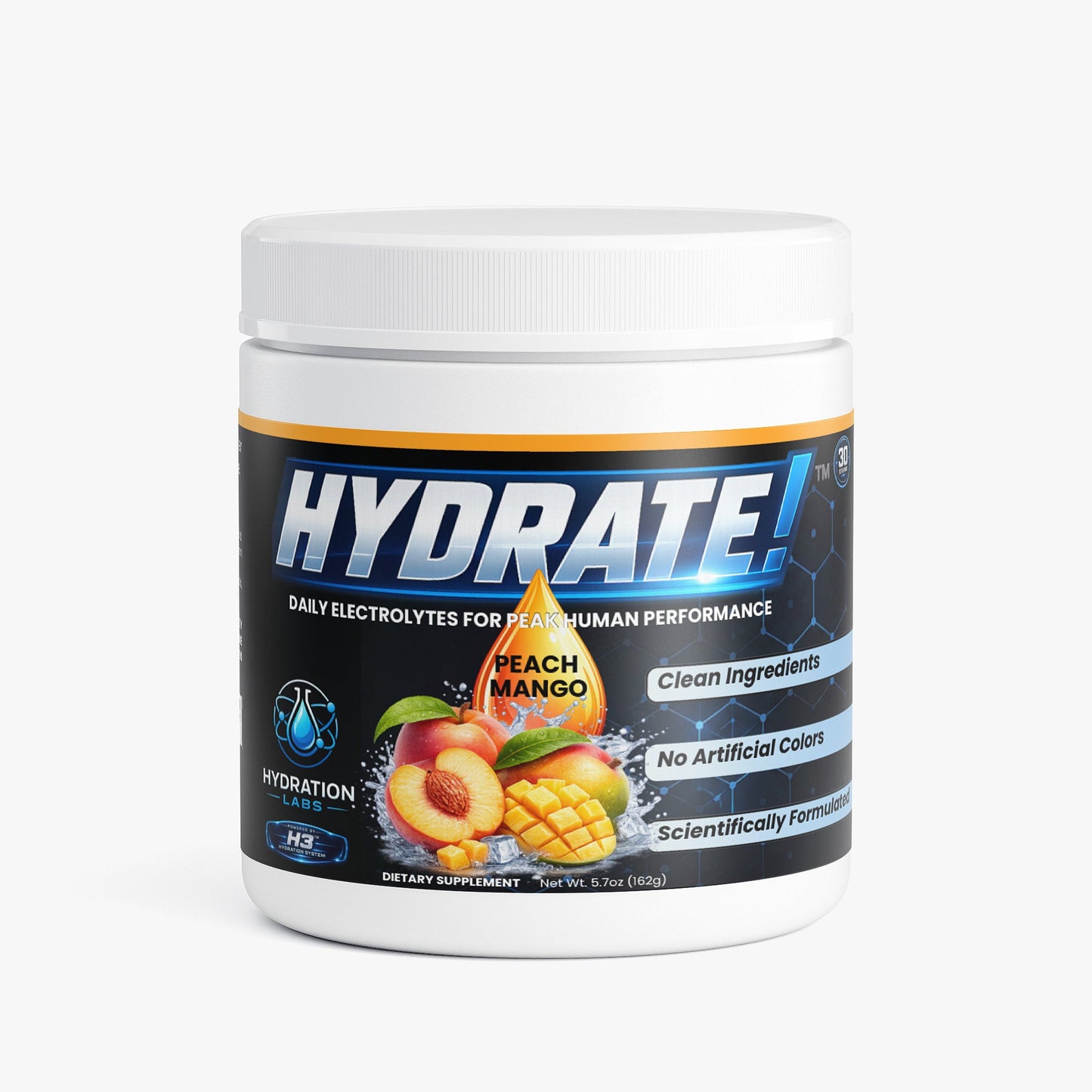 HYDRATE! (Peach Mango) Advanced Electrolyte Hydration Powder