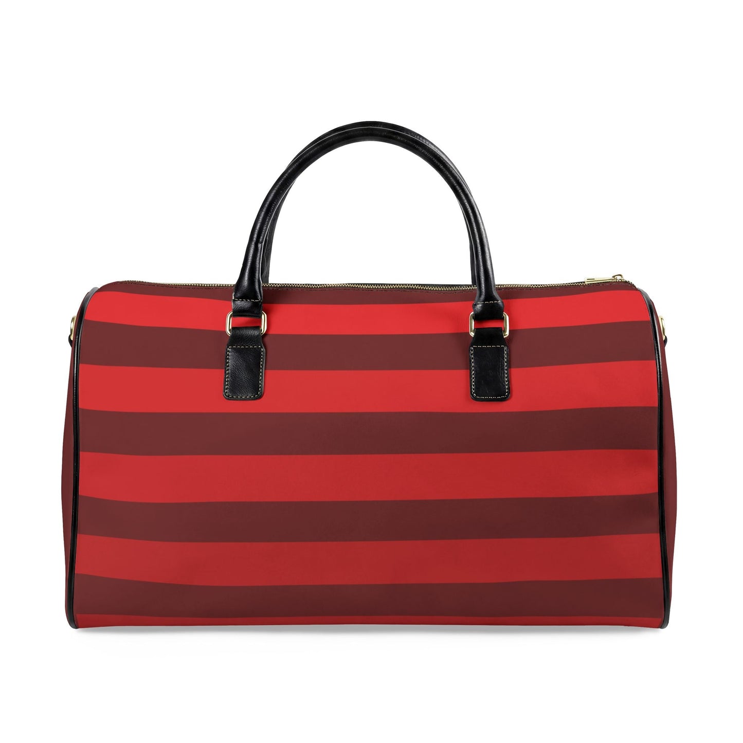 AMOUR Red Striped Leather Travel Bag, Romantic Gift