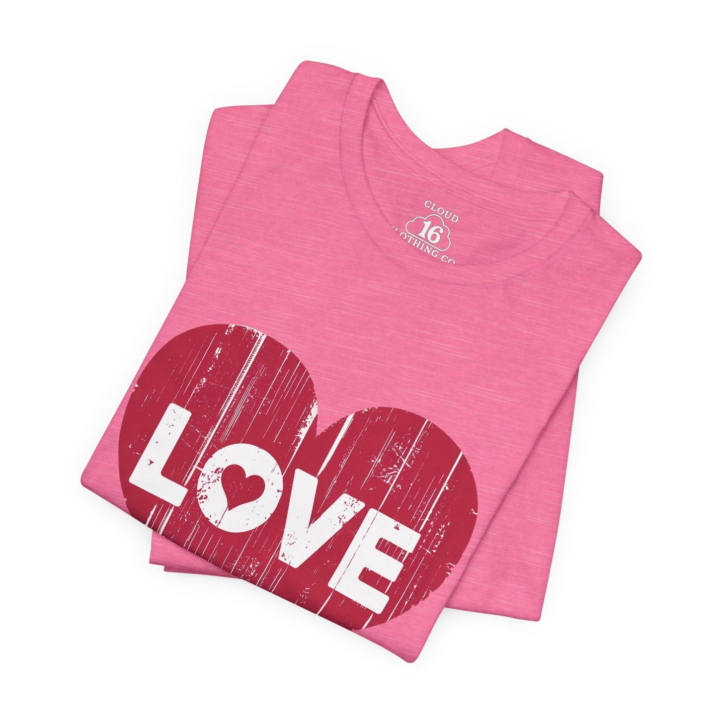 Love T-Shirt - Vintage Distressed Heart Graphic Tee