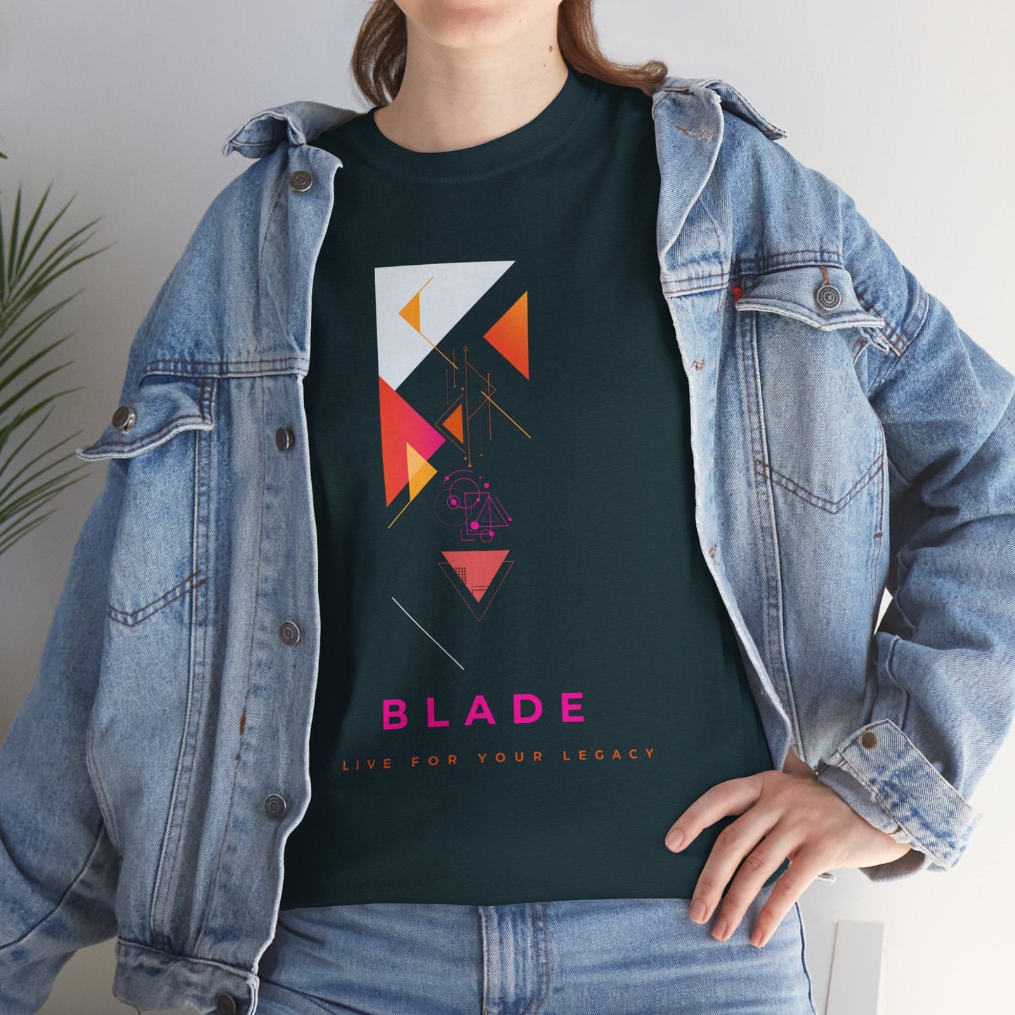 Geometric Odyssey  Pink/Orange T-Shirt