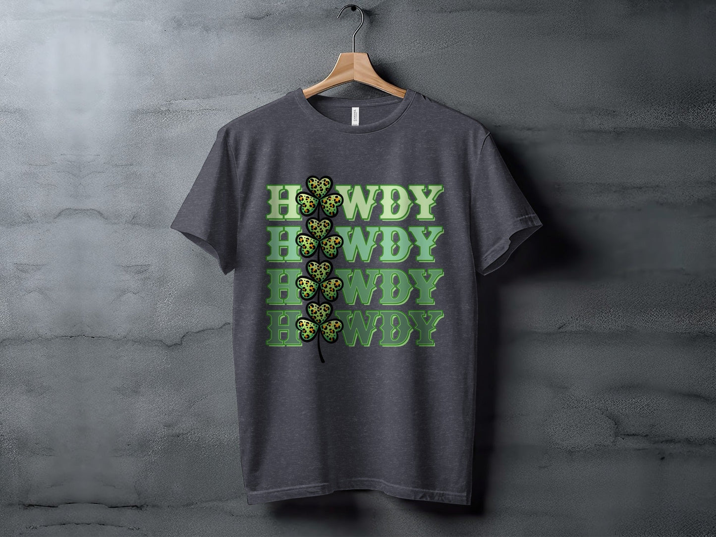 Howdy St Patricks Day T Shirts, Leopard Print Shamrock T Shirts, Funny Irish T Shirts, Lucky Clover Shirt, St Paddys Day Tees