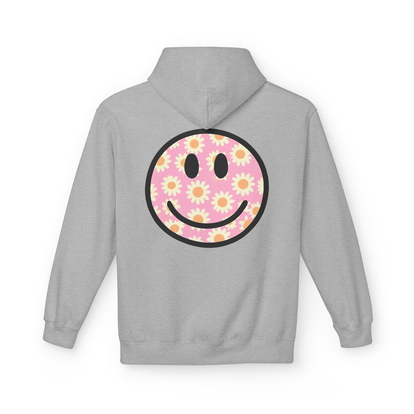 Smiley Flower Hoodie - Womens Fleece Hoodie