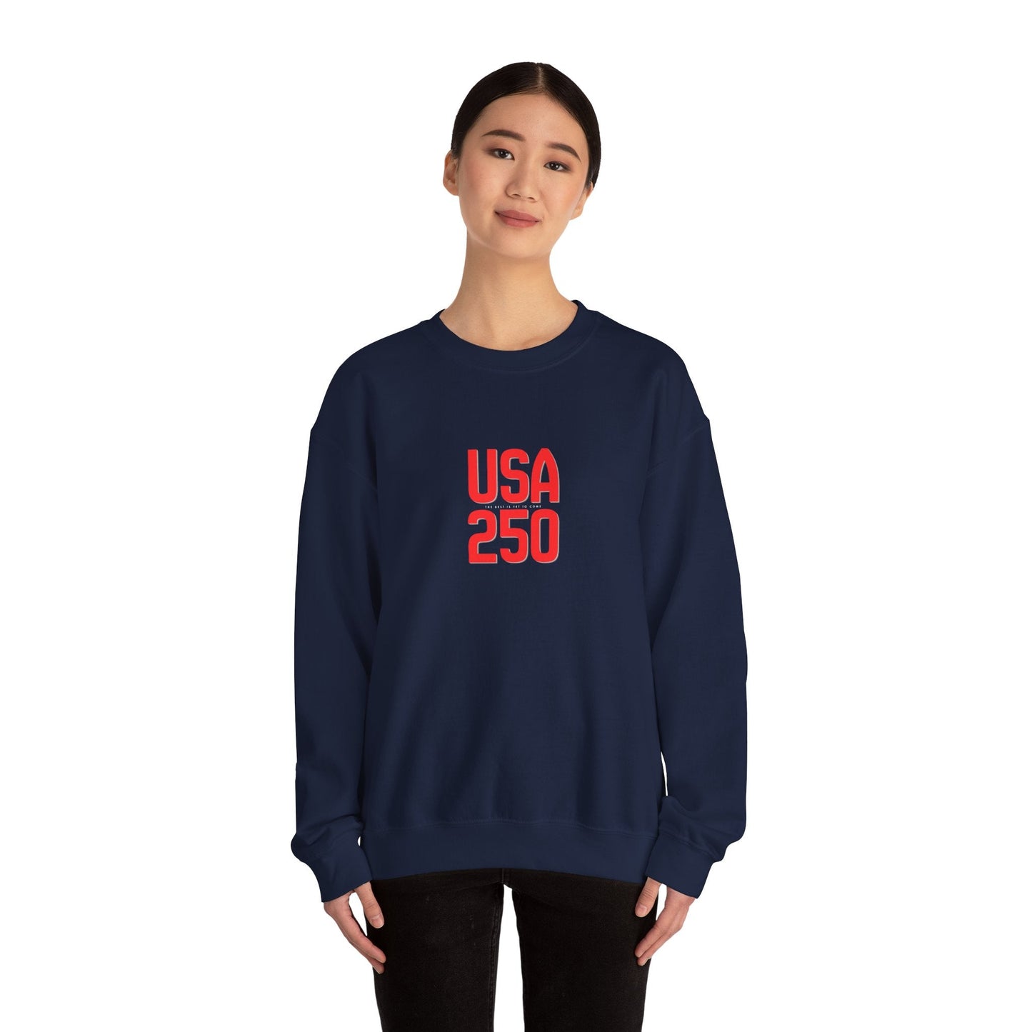 USA 250 Crewneck Sweatshirt — Patriotic 250th Anniversary Pullover