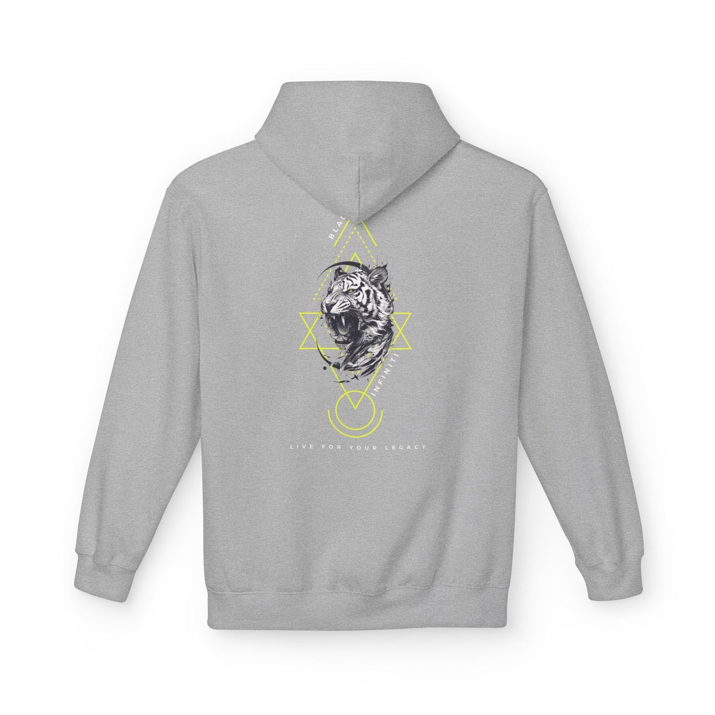 Geometric King Tiger Neon Green Hoodie