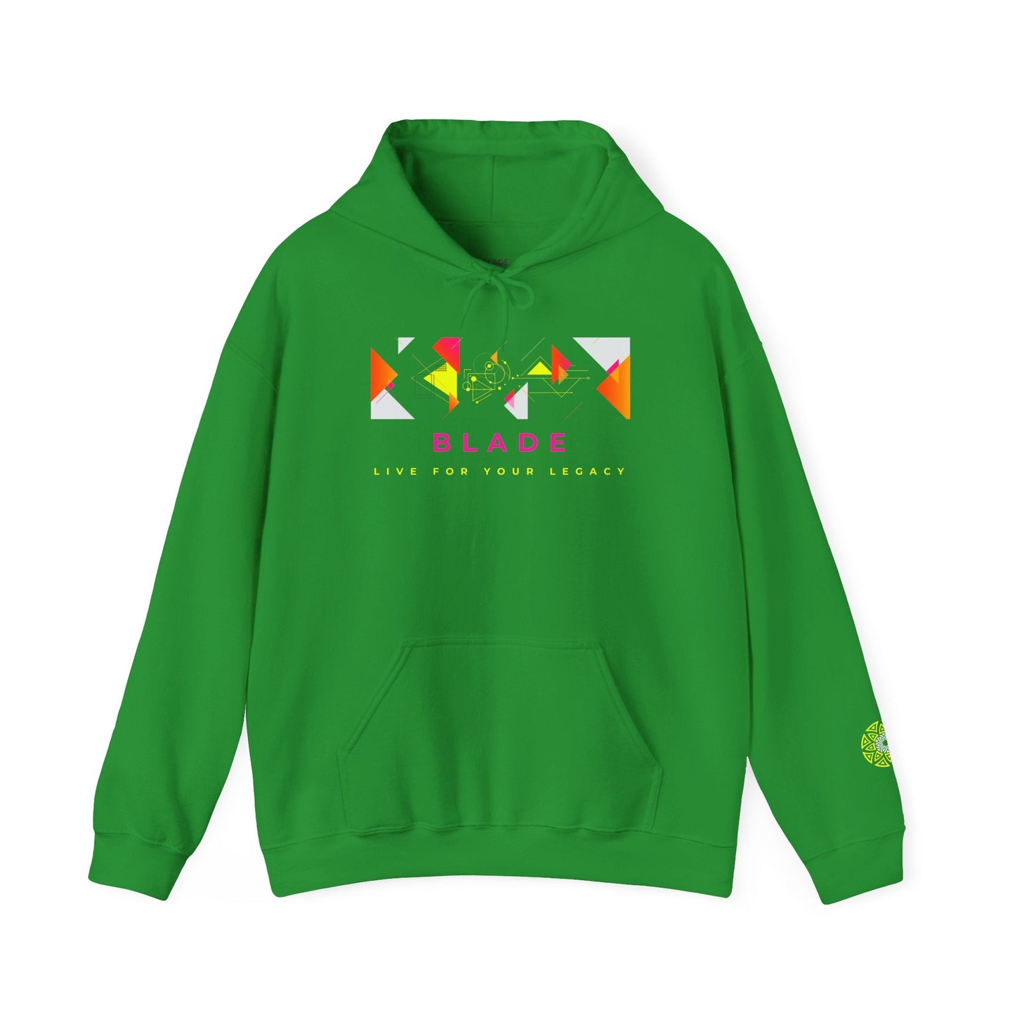 Geometric Odyssey Pink/Green Hoodie