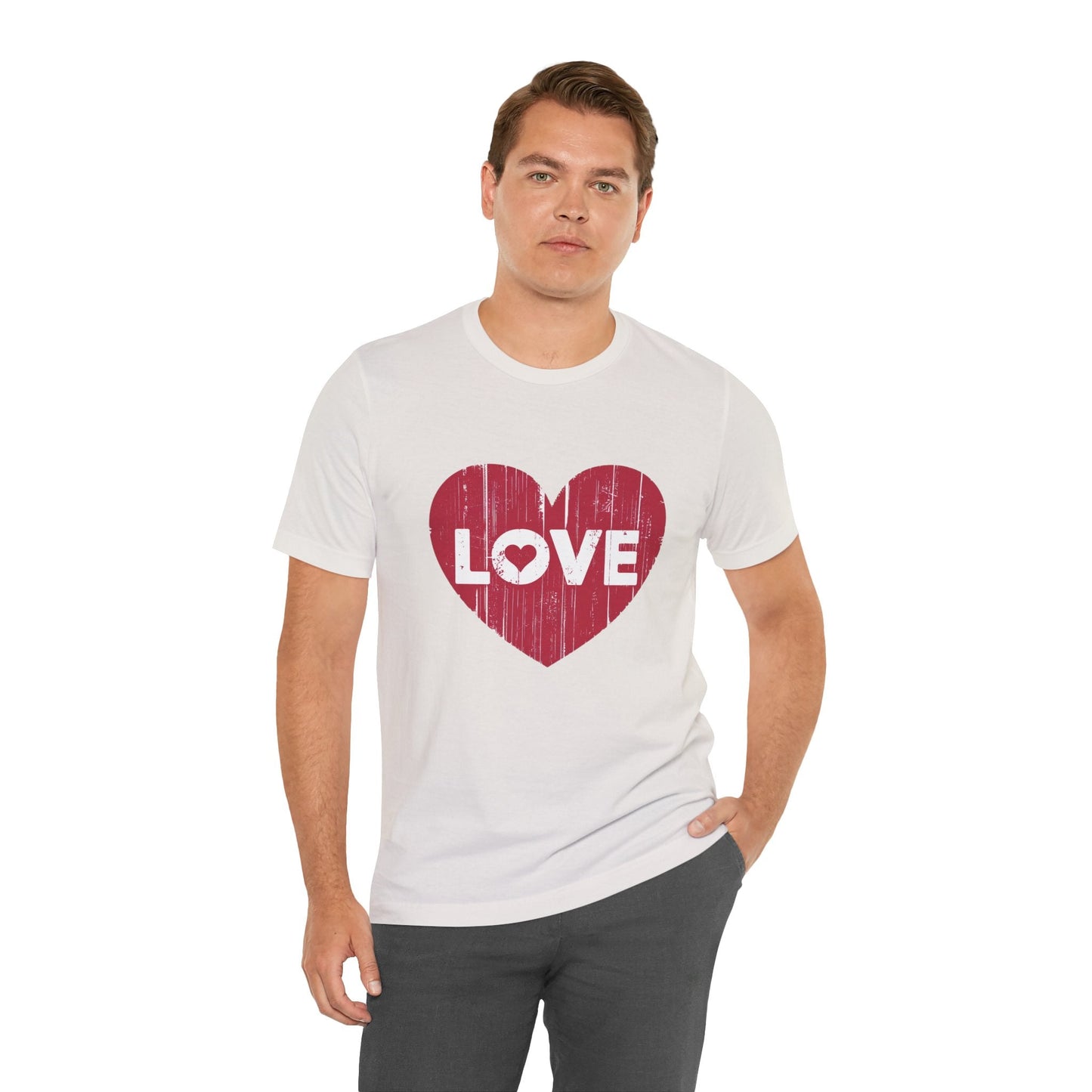 Love T-Shirt - Vintage Distressed Heart Graphic Tee