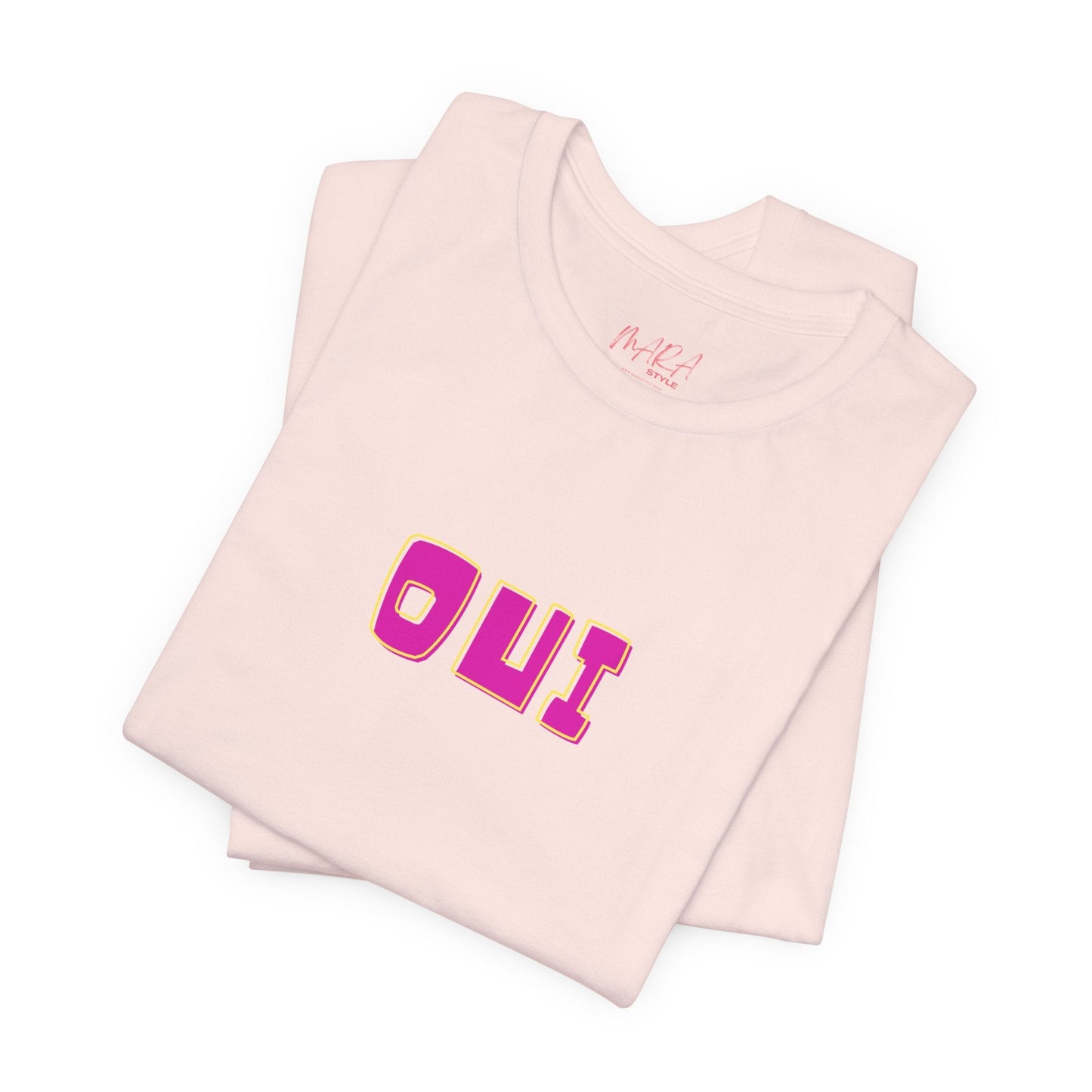 French Bold OUI Tee, Summer Colors