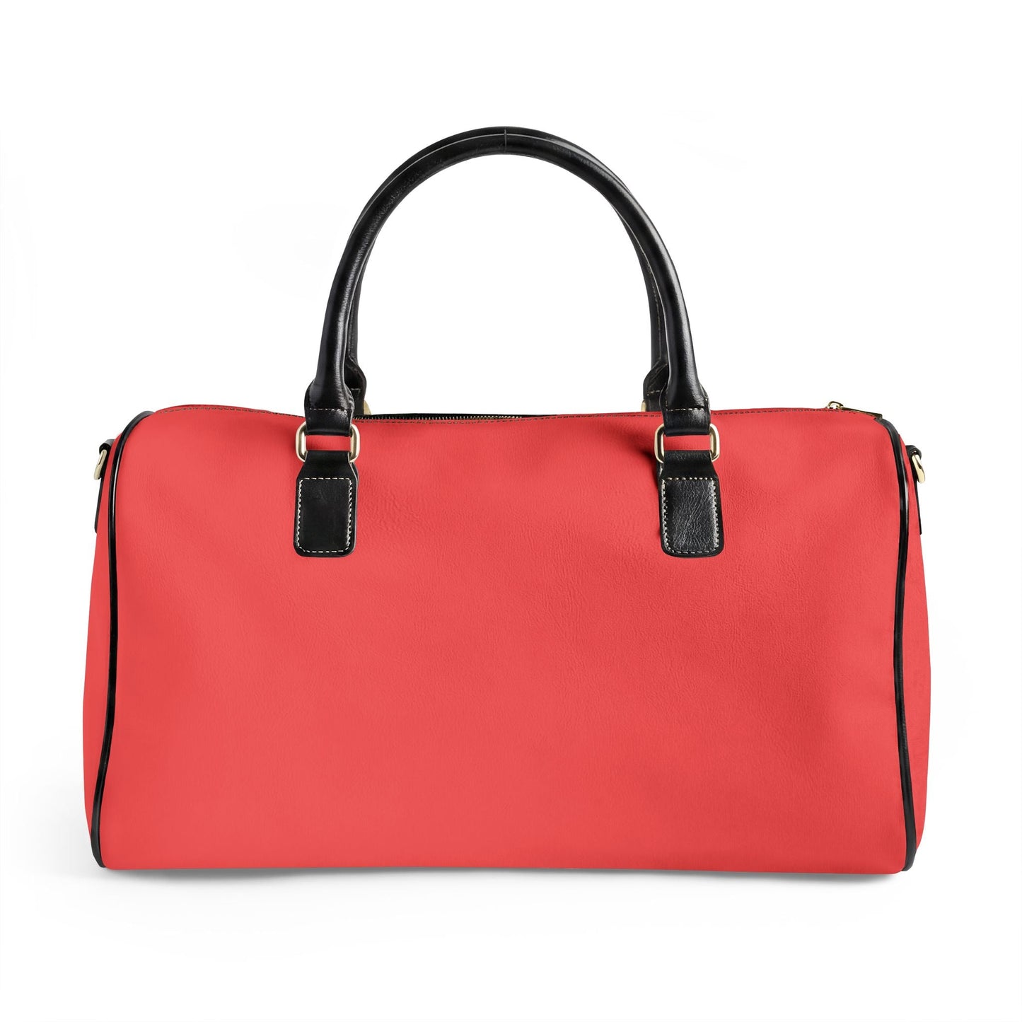 Je Ne Sais Quoi Leather Travel Bag – Pink & Red Weekender Duffle