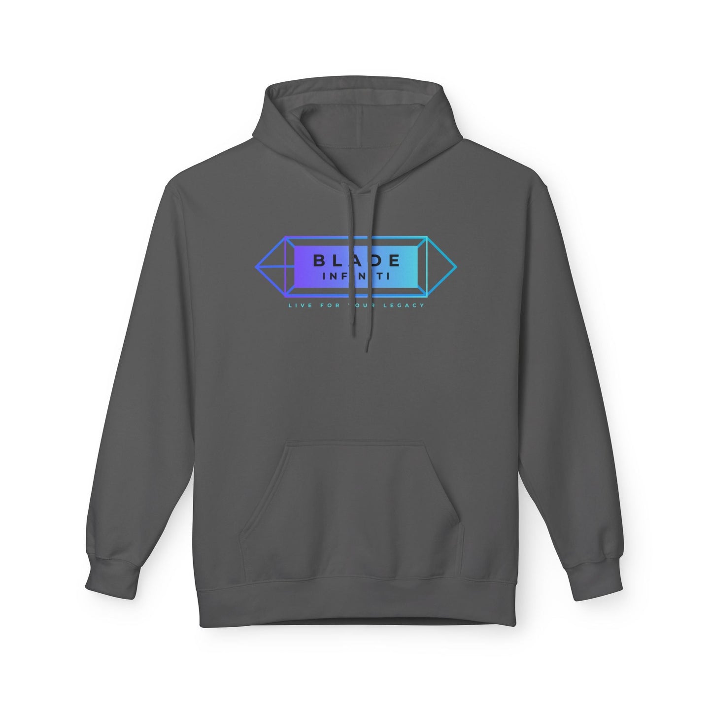 Geometric Infiniti Aqua/Purple Ombre Hoodie