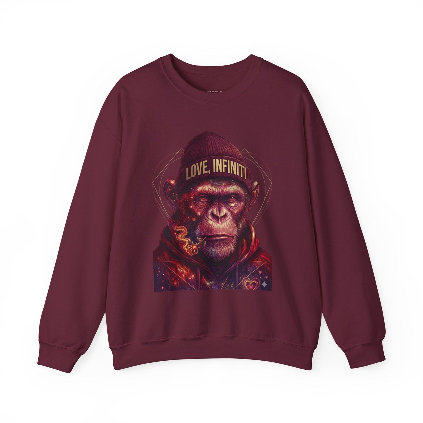 Weed/Rose Galactic Monkey - Love, Infiniti Sweater