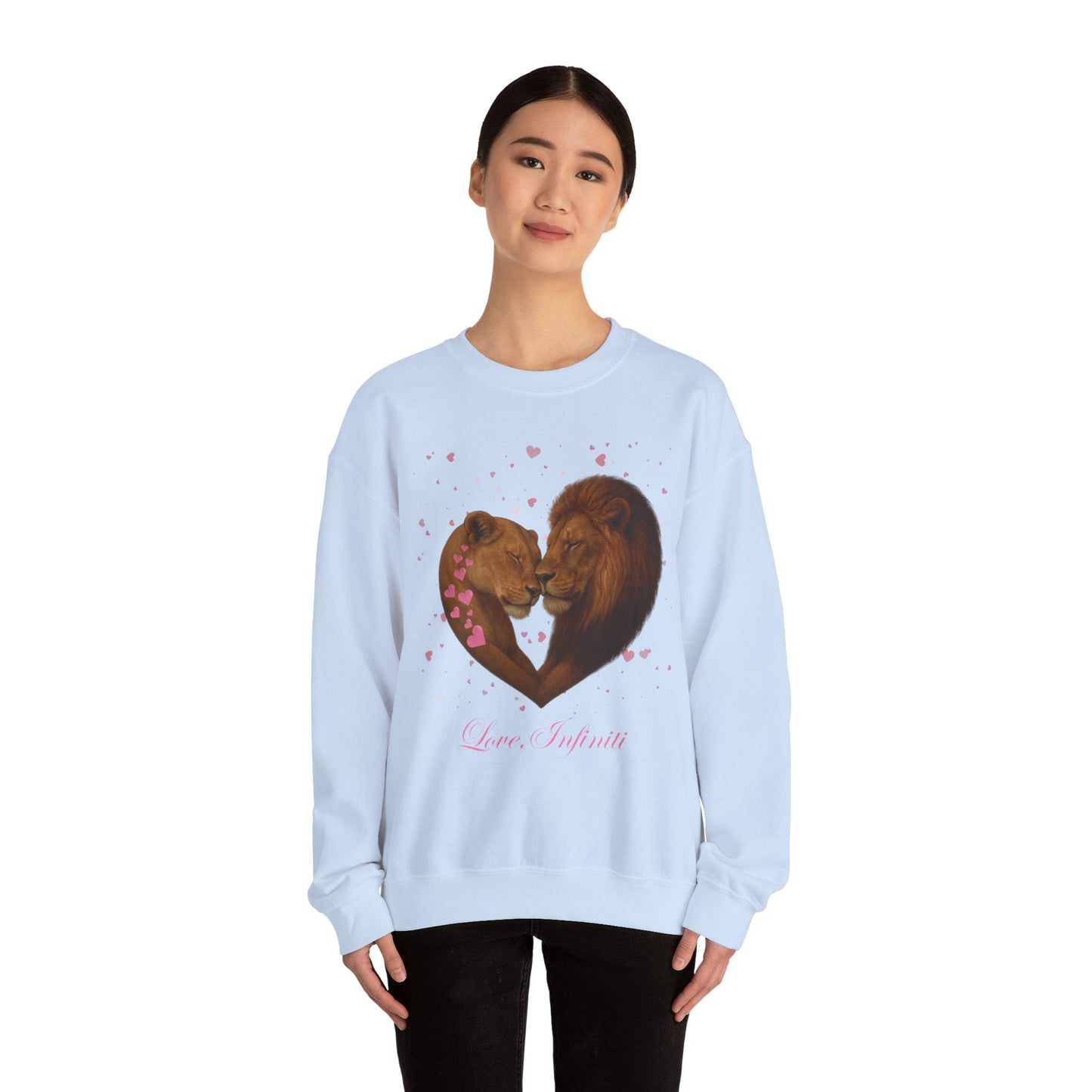 Lion Hearts - Love, Infiniti Unisex Crewneck Sweater