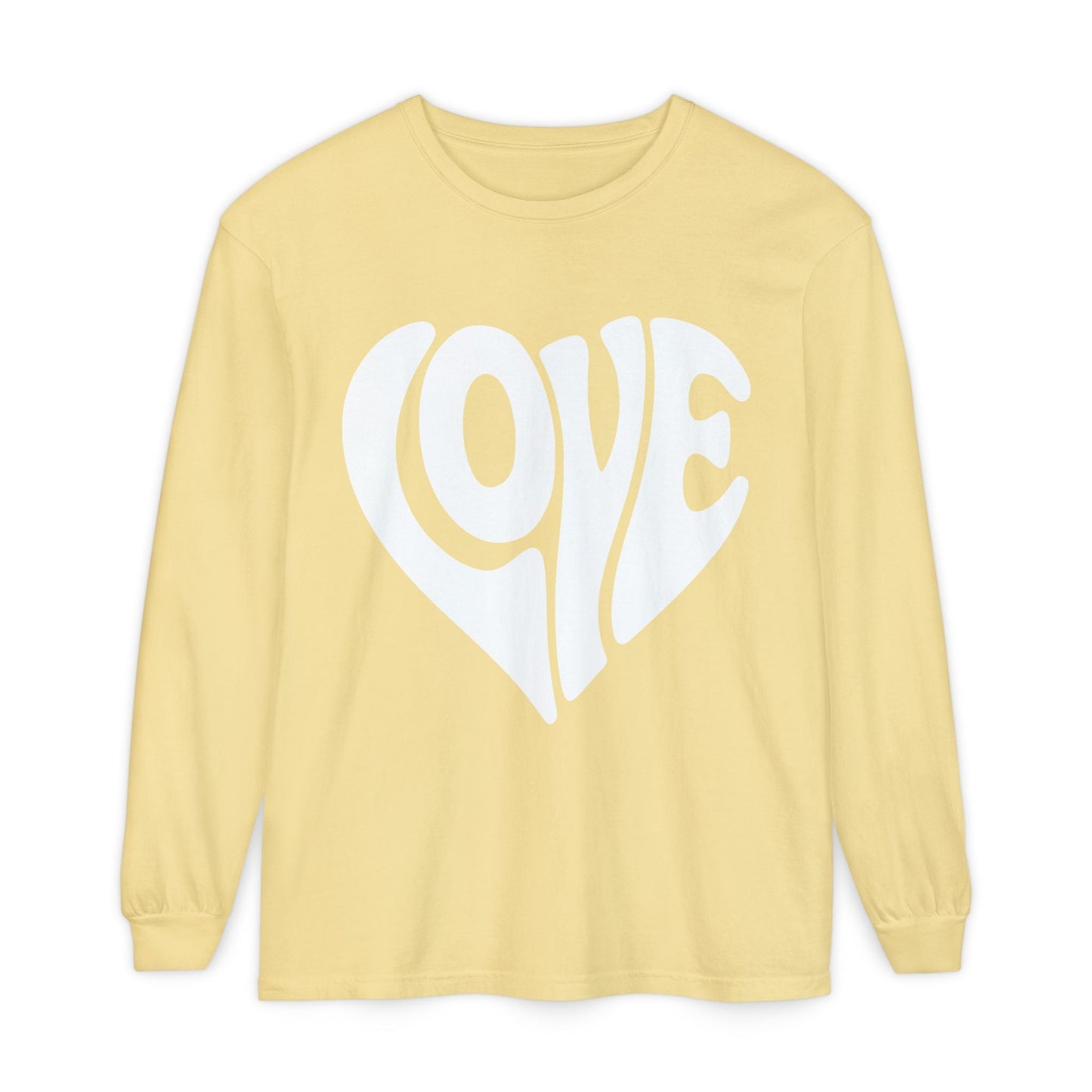 Love Heart Long Sleeve T-Shirt - Unisex Cozy Valentine's Day Gift