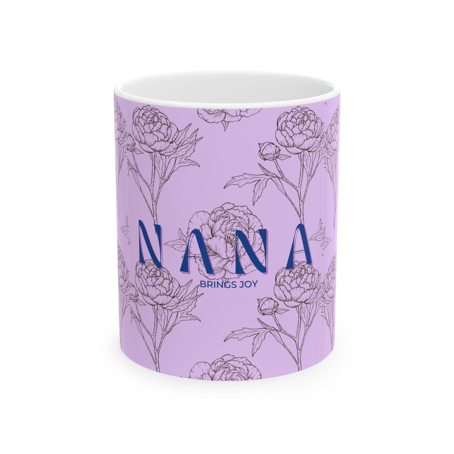 Floral NANA Ceramic Mug, Lavender- Grandma gift