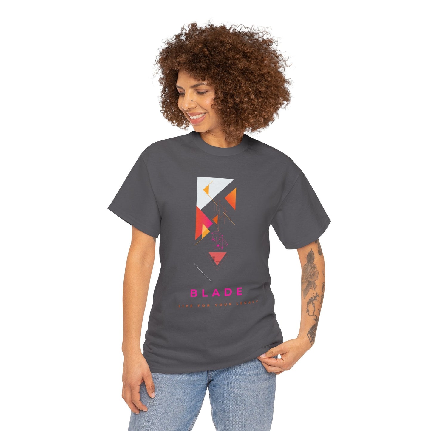 Geometric Odyssey  Pink/Orange T-Shirt