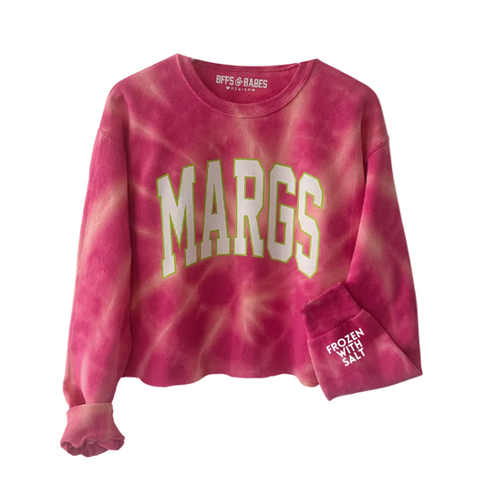 MARGS ♡ tie-dye cropped sweatshirt with customizable cuff
