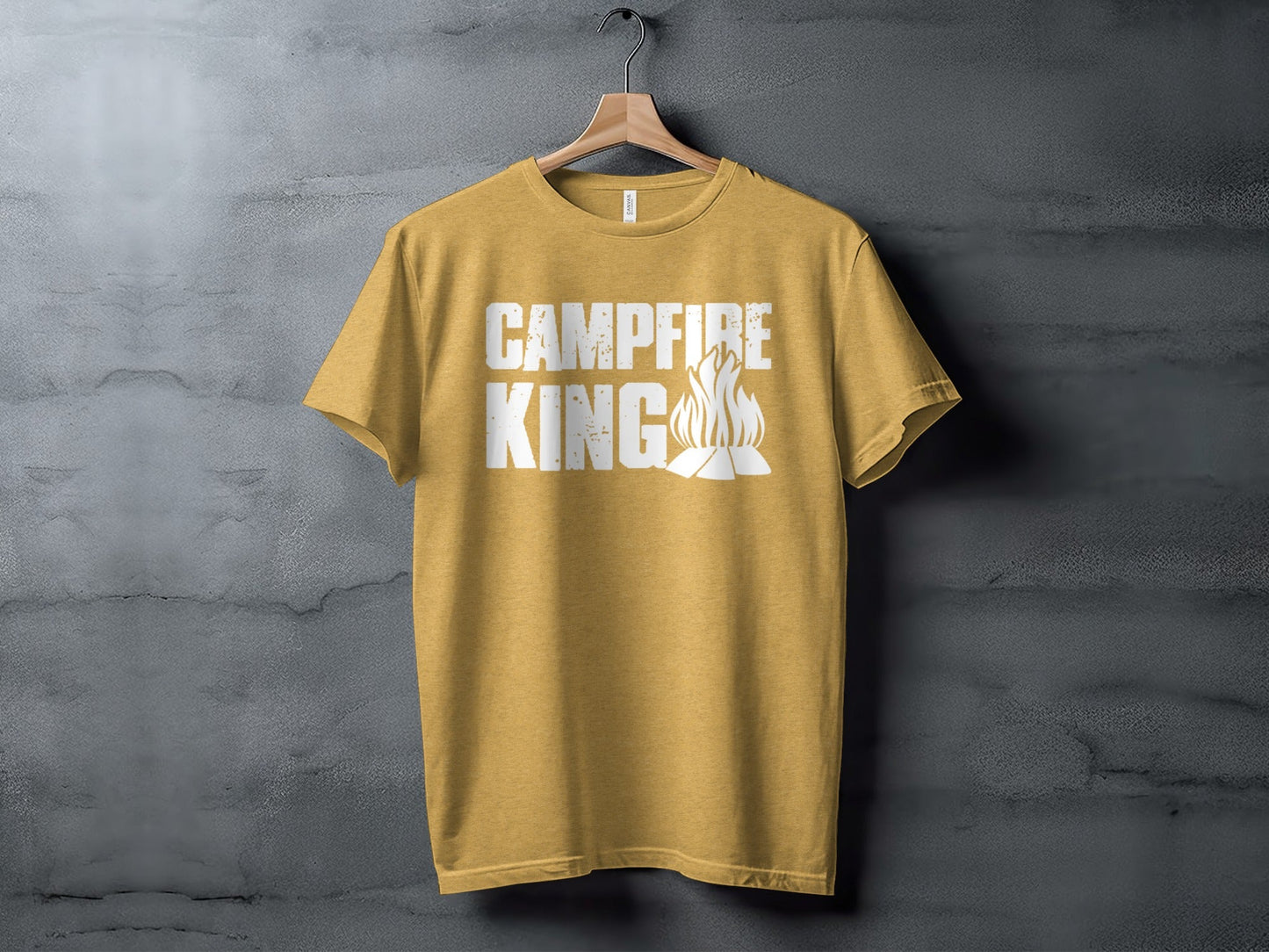 Campfire King Flames Graphic Outdoors Adventure T-Shirt