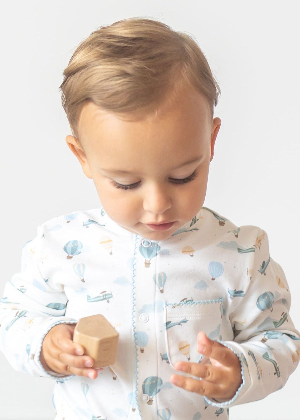 Little Airplanes Pima Cotton Baby One-Piece Pajamas