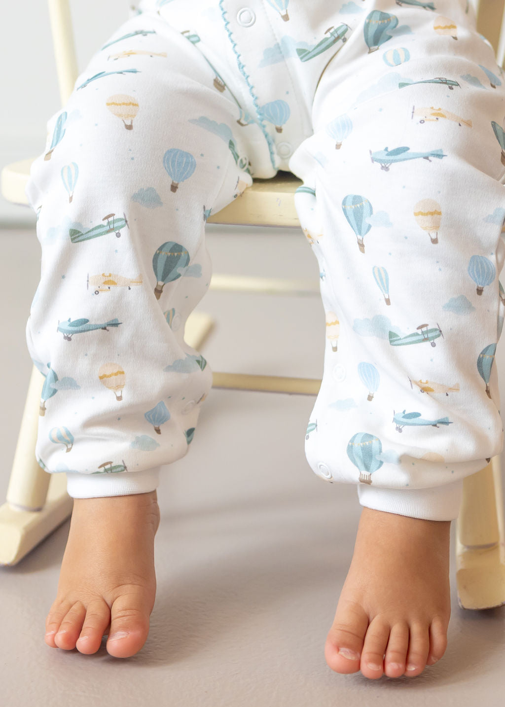 Little Airplanes Pima Cotton Baby One-Piece Pajamas
